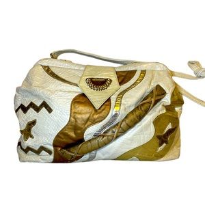 Vintage Leather Patchwork Handbag